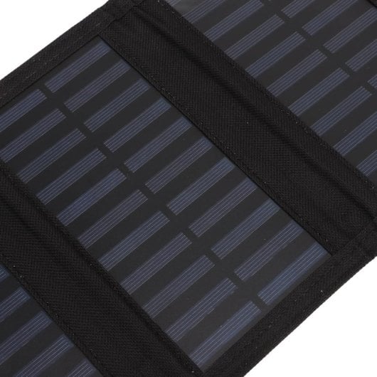 Painel Solar Klack 60W Portátil 6 Painéis Dobrável 2 USB Cabo 3 em 1 Mosquetões