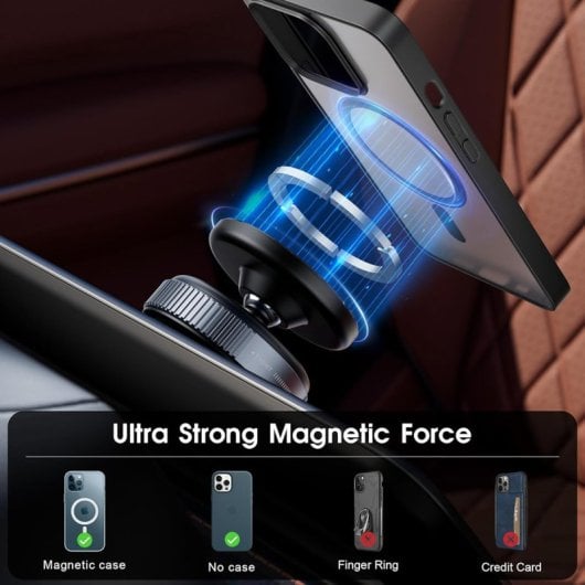 Soporte magnético Klack Universal Ventosa de vacío reforzada, imán rubidio N52, 360°, reposicionable