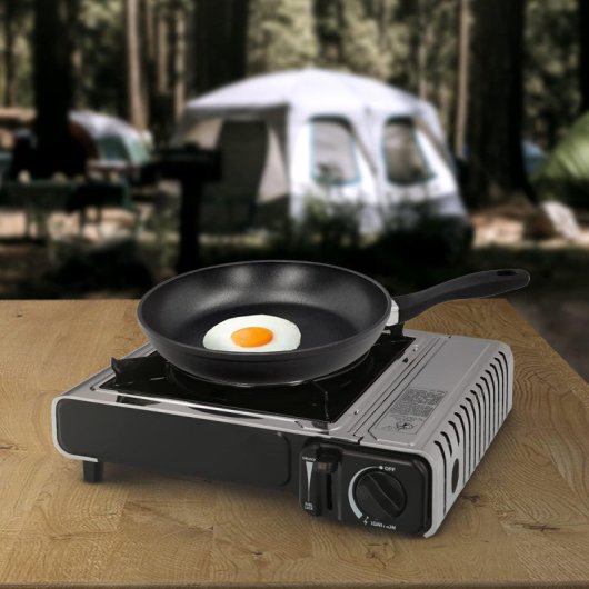 Cocina de Gas Klack portátil 2200W acero esmaltado maletín seguridad camping