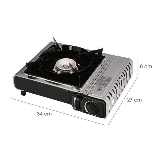 Cocina de Gas Klack portátil 2200W acero esmaltado maletín seguridad camping
