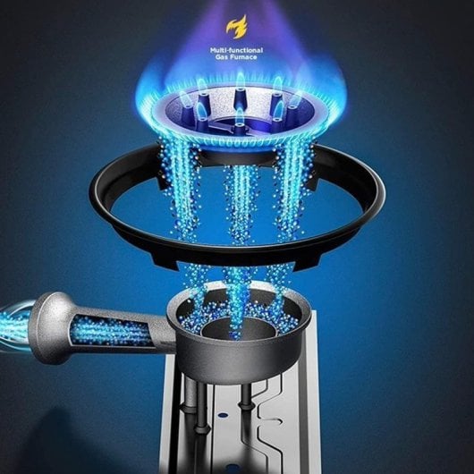Cocina de Gas Klack portátil 2200W acero esmaltado maletín seguridad camping