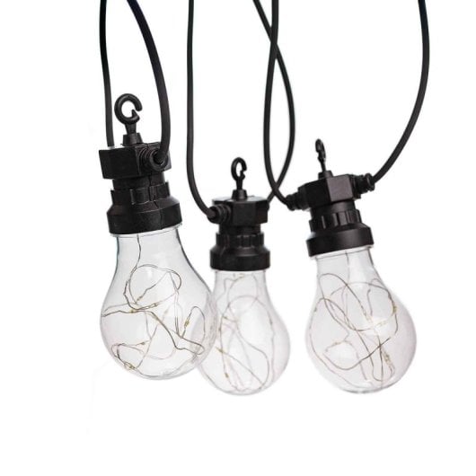 Guirnalda Solar Klack Vintage 10 Bombillas LED Multicolor 5m Exterior/Interior Mando a Distancia