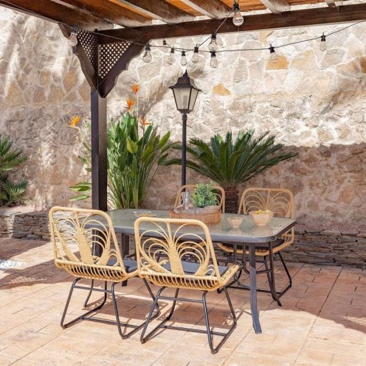 Guirnalda Solar Klack Vintage 10 Bombillas LED Multicolor 5m Exterior/Interior Mando a Distancia