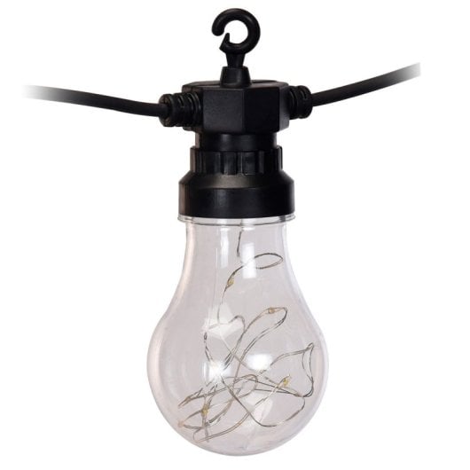 Guirnalda Solar Klack Vintage 10 Bombillas LED Multicolor 5m Exterior/Interior Mando a Distancia
