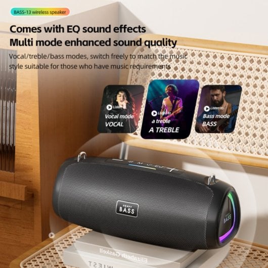 Altavoces Klack Inalámbricos Bluetooth 30W RGB TWS resistentes agua y polvo