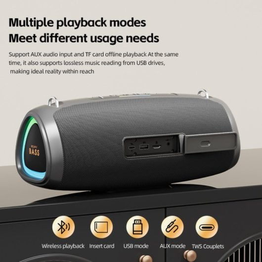 Altavoces Klack Inalámbricos Bluetooth 30W RGB TWS resistentes agua y polvo