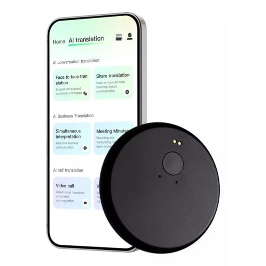 Traductor Inteligente Klack AI portátil Bluetooth 5.4 50 idiomas reconocimiento por cámara