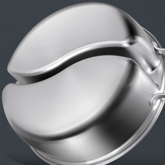Olla Klack Acero Inoxidable 304 Separación Doble Tapa de Vidrio 28/34cm