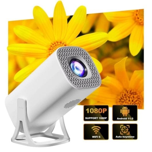 Projetor Klack S40 MAX FullHD 450 Lúmenes 150" LED LCD Consola Retro Android Portátil Smart