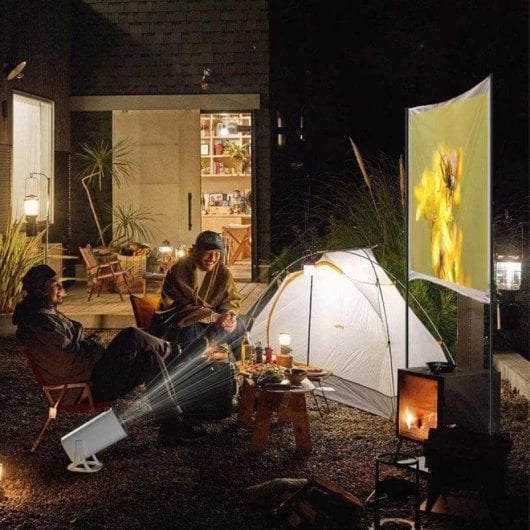 Projetor Klack S40 MAX FullHD 450 Lúmenes 150" LED LCD Android 11 Retro Portátil