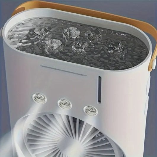 Ventilador Torre Klack Aqua Portátil Doble Nebulización USB Rotación 180° Oscilación 90°