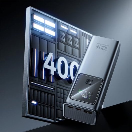 Powerbank Klack 100W 4x21700 USB-C PD Recarga ultrarrápida Indicador digital