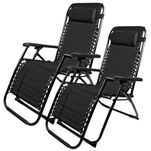 Tumbona Klack Zero Gravity reclinable y plegable textileno, 150kg, acero cromado