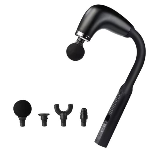 Pistola de massagem Klack 9 níveis, bateria de 1200 mAh, motor de 20 W, design ergonómico