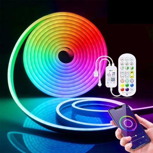 Tira de Luces LED Klack RGBW+IC Neón Inteligente Control Remoto y Sincronización Musical