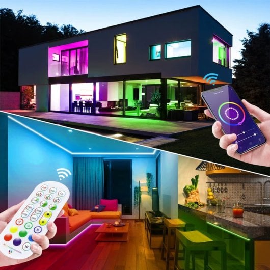 Tira de Luces LED Klack RGBW+IC Neón Inteligente Control Remoto y Sincronización Musical