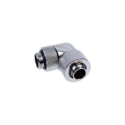 Alphacool Liquid Cooling Eiszapfen 90º G1/4 13/10mm drehbar Messing verchromt