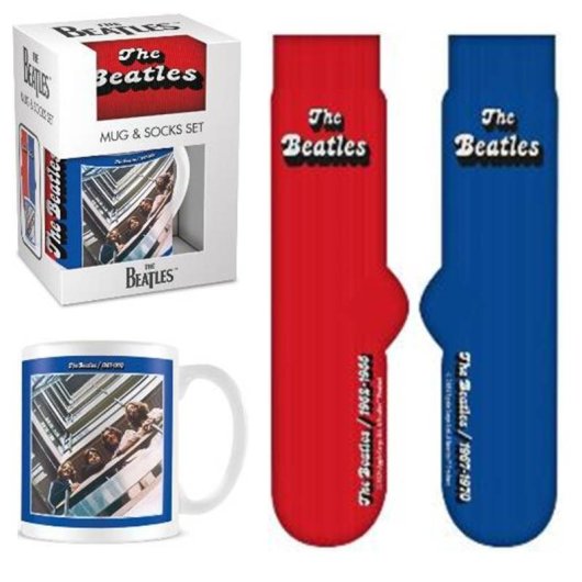 Pack The Beatles Pyramid taza cerámica 315 ml + calcetines algodón 41-45 edición coleccionista