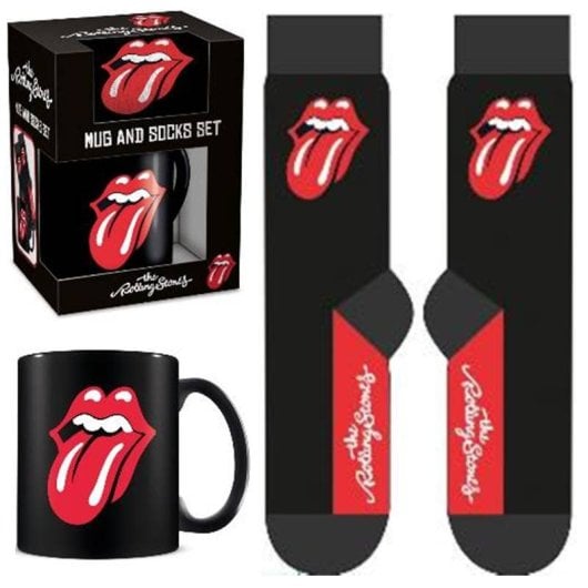 Pack taza cerámica 315ml y calcetines algodón tallas 41-45 Pyramid The Rolling Stones
