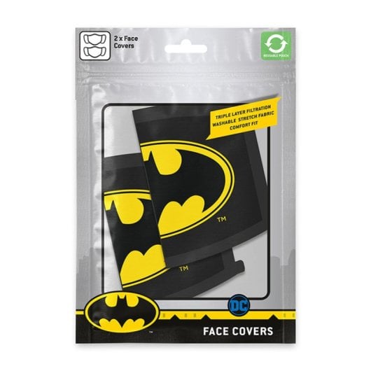 Mascarilla de tela Pyramid DC Pack 2 unidades algodón 100% triple capa reutilizable