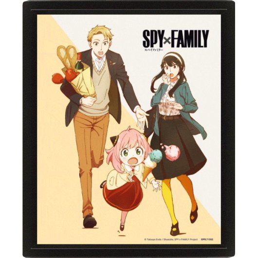 Póster Lenticular Pyramid SPY X FAMILY 3D 23,5x28,5cm Enmarcado Negro Oficial