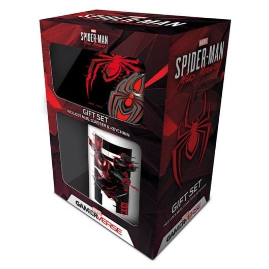 Pack Spider-Man Pyramid Taza 315ml + Llavero Goma + Posavasos Corcho Licencia Oficial