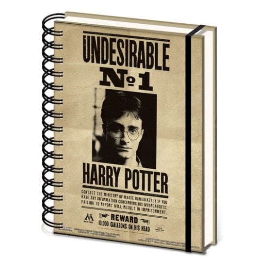 Cuaderno Pyramid Harry Potter A5 80 Hojas Holográfico Tapa Dura Elástico