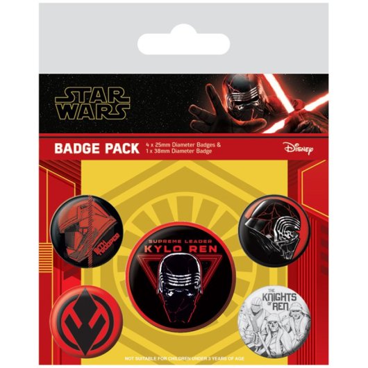 Packung mit offiziellen Pyramid STAR WARS-Metallplatten, 5 Stück, verschiedene Durchmesser