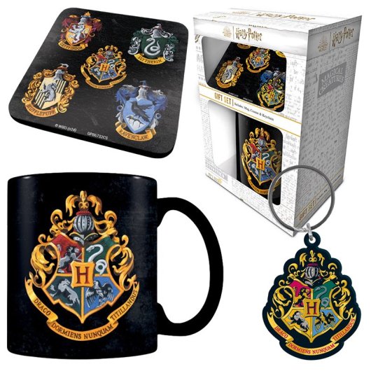 Coffret Collector Pyramide Harry Potter Mug 315 ml + Porte-clés + Sous-verre en liège Licence officielle