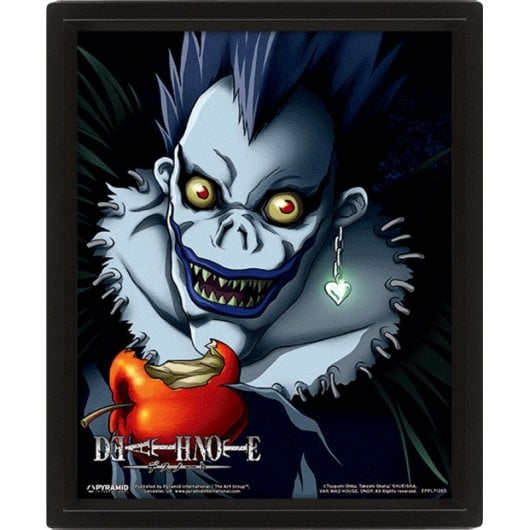 Poster lenticolare 3D Pyramid Death Note 23,5x28,5 cm con cornice nera e licenza ufficiale