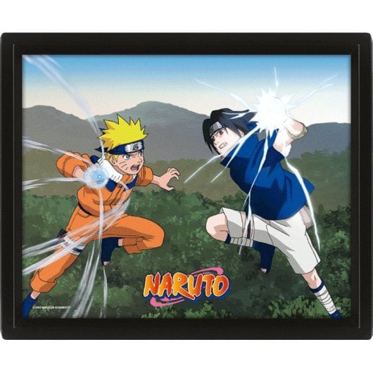 Póster lenticular Pyramid Naruto Shippuden 3D 23,5x28,5 cm enmarcado oficial