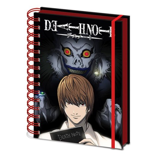 Cuaderno Pyramid Death Note A5 80 Hojas Tapas Duras Cinta Elástica Licencia Oficial