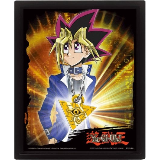 Póster lenticular Pyramid Yu-Gi-Oh! efecto 3D enmarcado 23,5x28,5 cm oficial