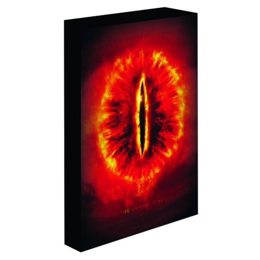 Lienzo Canvas Pirámide El Señor de los Anillos 30x40 cm LED MDF 3.8 cm Interruptor