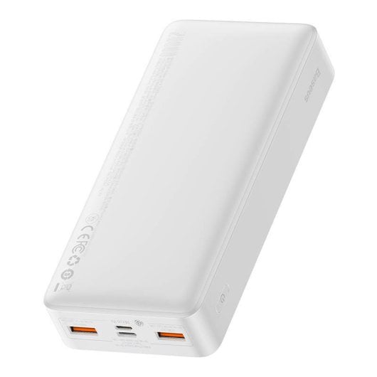 Powerbank Baseus Bipow 20000 mAh 20 W Weiß Schnellladung Adaptives Schnellladen FCP