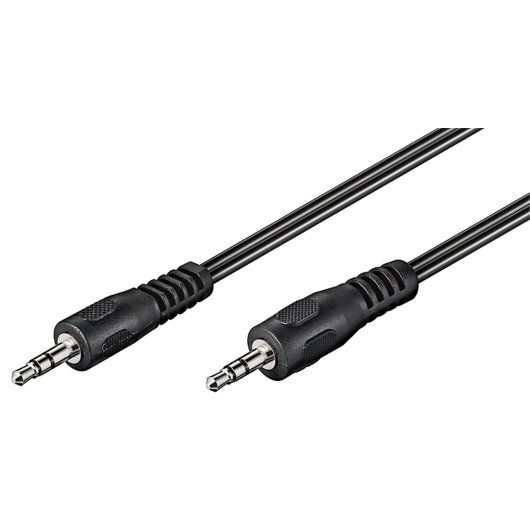 Cable de audio Goobay 50449 3,5mm macho a 3,5mm macho 2,5m negro níquel