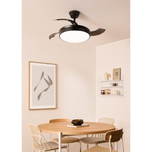 Ventilador de techo Create aspas retráctiles Brushless 6 velocidades luz regulable