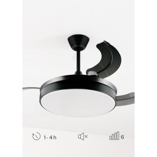 Ventilador de techo Create aspas retráctiles Brushless 6 velocidades luz regulable