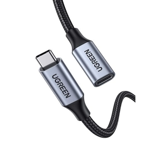 Cable USB-C Ugreen 1m USB 3.2 Gen 2 10Gbit/s Negro Gris Nickel Plated