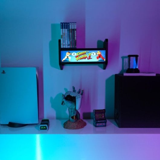 Erik Arcade Lampe MDF Acryl USB-C Li-Ionen Akku 2000mAh 6h Ablage 34x22,5x14cm