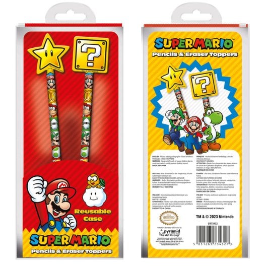 Pyramid International SUPER MARIO Crayon Pack 2 unités toppers multicolores