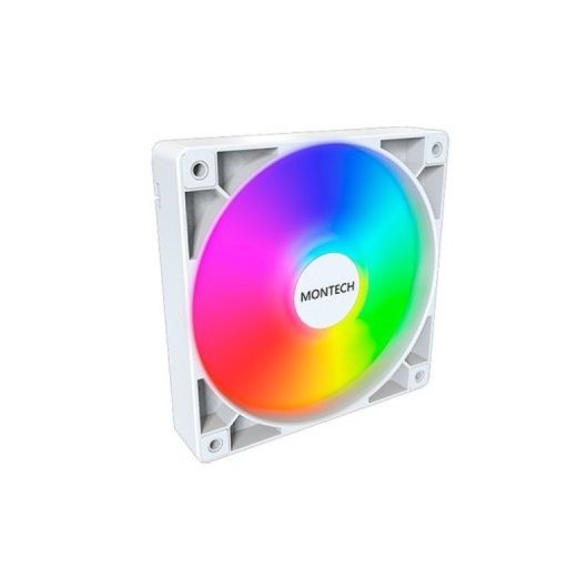 Refrigeración Aire Montech 120mm GF120 PWM ARGB Blanco 1600RPM 27dB 4 Pines