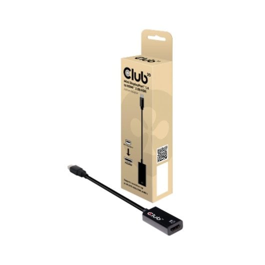 Adaptador Club 3D Mini DisplayPort 1.4 a HDMI 2.0b HDR 4K 60Hz Plug & Play