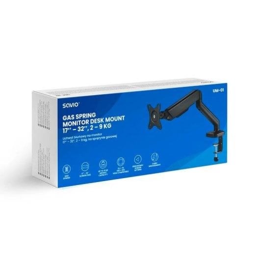 Soporte TV Savio UM-01 para 17-32 pulgadas, 1 brazo, VESA 75-100, máximo 9 kg