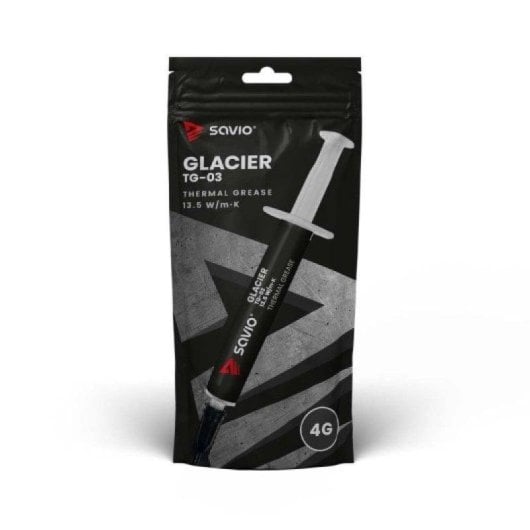 Pasta Térmica Savio Glacier TG-03 13.5W/m-K Jeringa 4g Alta Performance