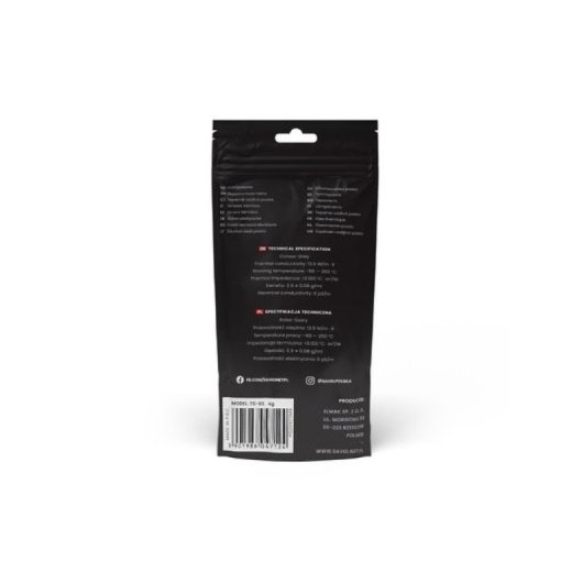 Pasta Térmica Savio Glacier TG-03 13.5W/M-K Jeringa 4g para Refrigeración Avanzada