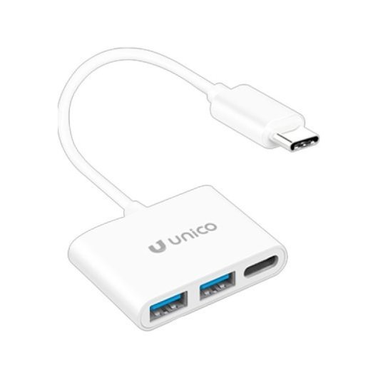 Adaptador UNICO AD0248 USB-C a USB-A+USB-C ABS 90mm Blanco compact ABS 0.09m