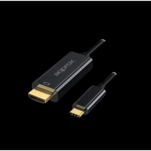Adaptador USB-C para HDMI Uni AD1990 4K 1,8M Alumínio ABS Macho Cinzento