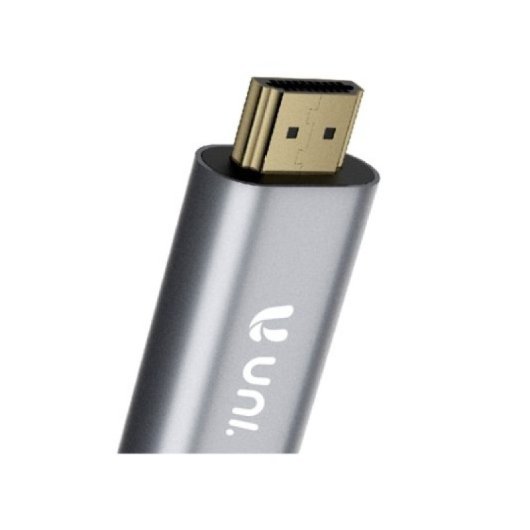 Adaptador USB-C para HDMI Uni AD1990 4K 1,8M Alumínio ABS Macho Cinzento