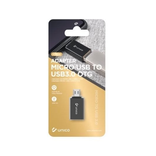 UNICO Micro USB 3.0 Metallic Schwarz 60W ABS Adapter